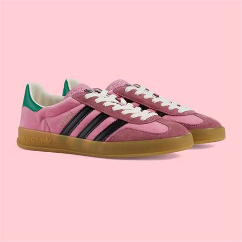 gucci gazelle adidas pink|Gucci Adidas t shirts.